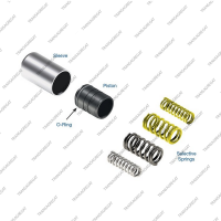 Поршень аккумулятора (с уплотнительным кольцом, втулкой и 4 подборными пружинами)