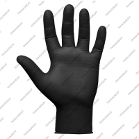 Перчатки одноразовые нитриловые JSN NATRIX (размер XXL, 50шт., черные)