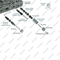 Комплект клапанов гидравлического блока управления (73840-RK, 73840-BK, ремонтные)