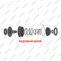 Уплотнительное кольцо поршня ведомого шкива (тип 2, 109x104x2.6)*